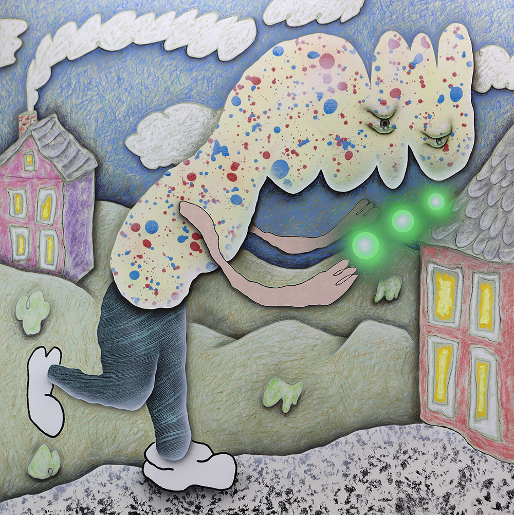 Bijijoo, Modern Magic, 2023, oil & acrylic on canvas, 160 x 160 cm