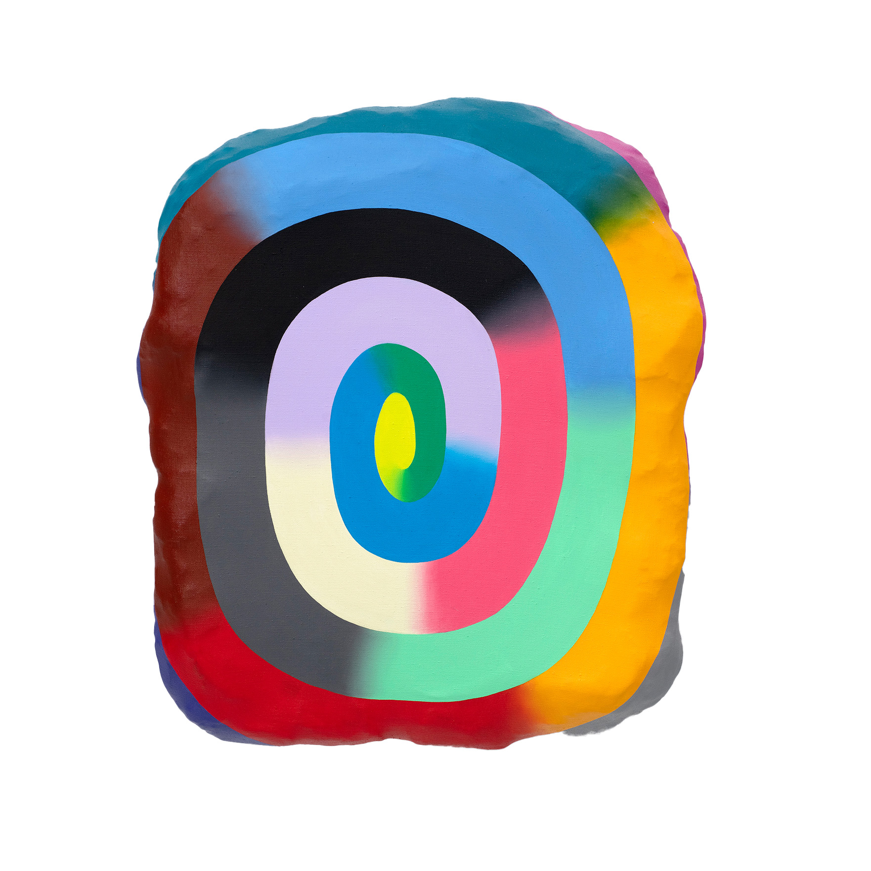 Nokukhanya Langa, Untitled, oil and mixed media contemporary art, hypnotic, multicoloured spirals and gradients inspired by modern internet culture.
