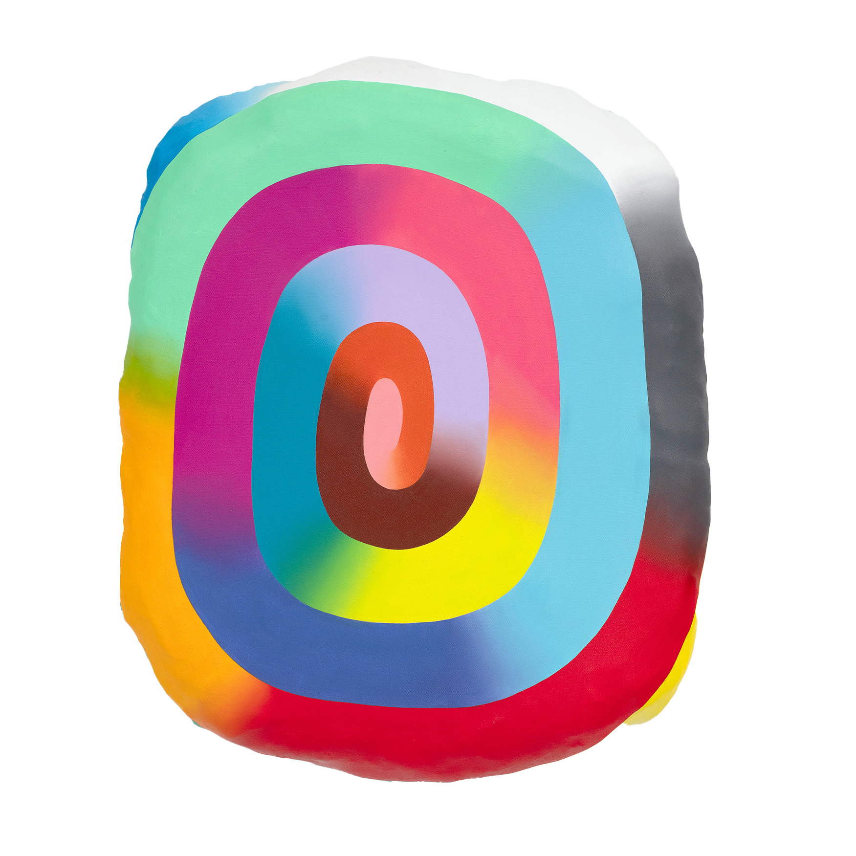Nokukhanya Langa, Untitled, oil and mixed media contemporary art, hypnotic, multicoloured spirals and gradients inspired by modern internet culture.
