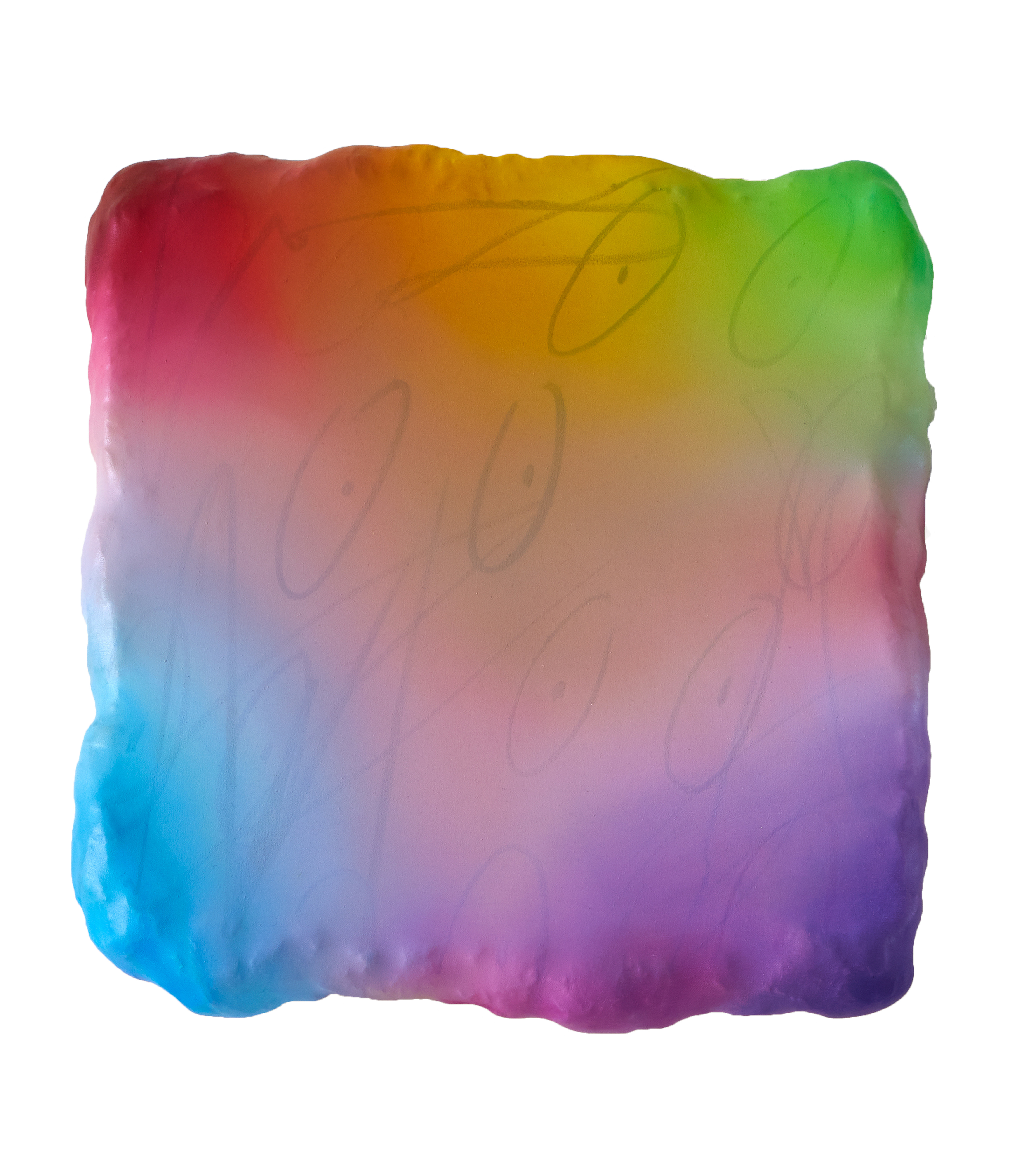 Nokukhanya Langa, Untitled, oil and mixed media contemporary art, hypnotic, multicoloured spirals and gradients inspired by modern internet culture.