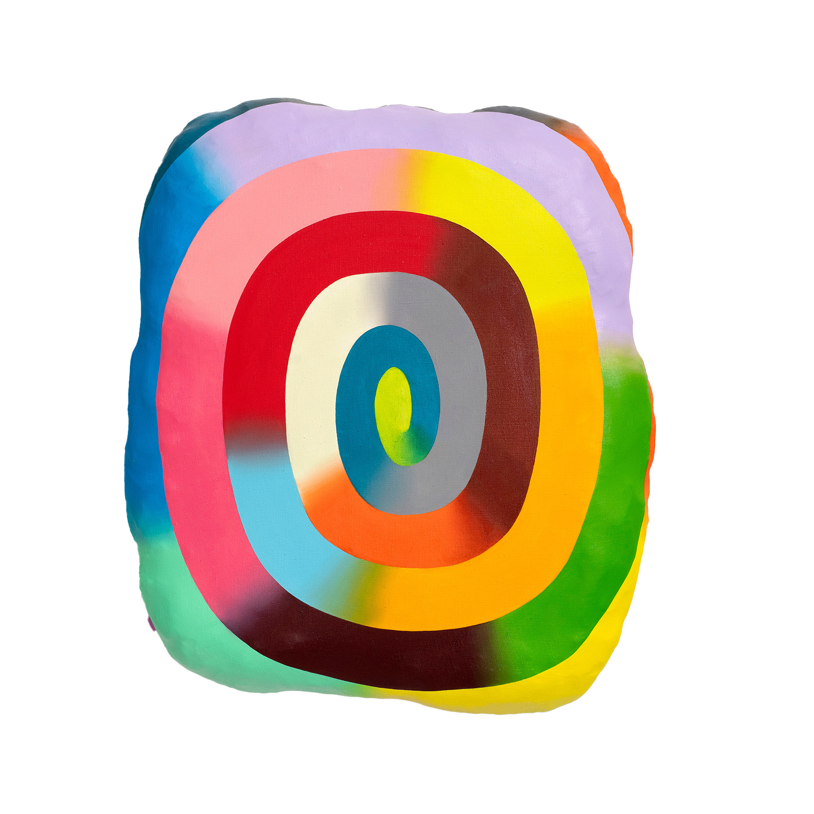 Nokukhanya Langa, Untitled, oil and mixed media contemporary art, hypnotic, multicoloured spirals and gradients inspired by modern internet culture.