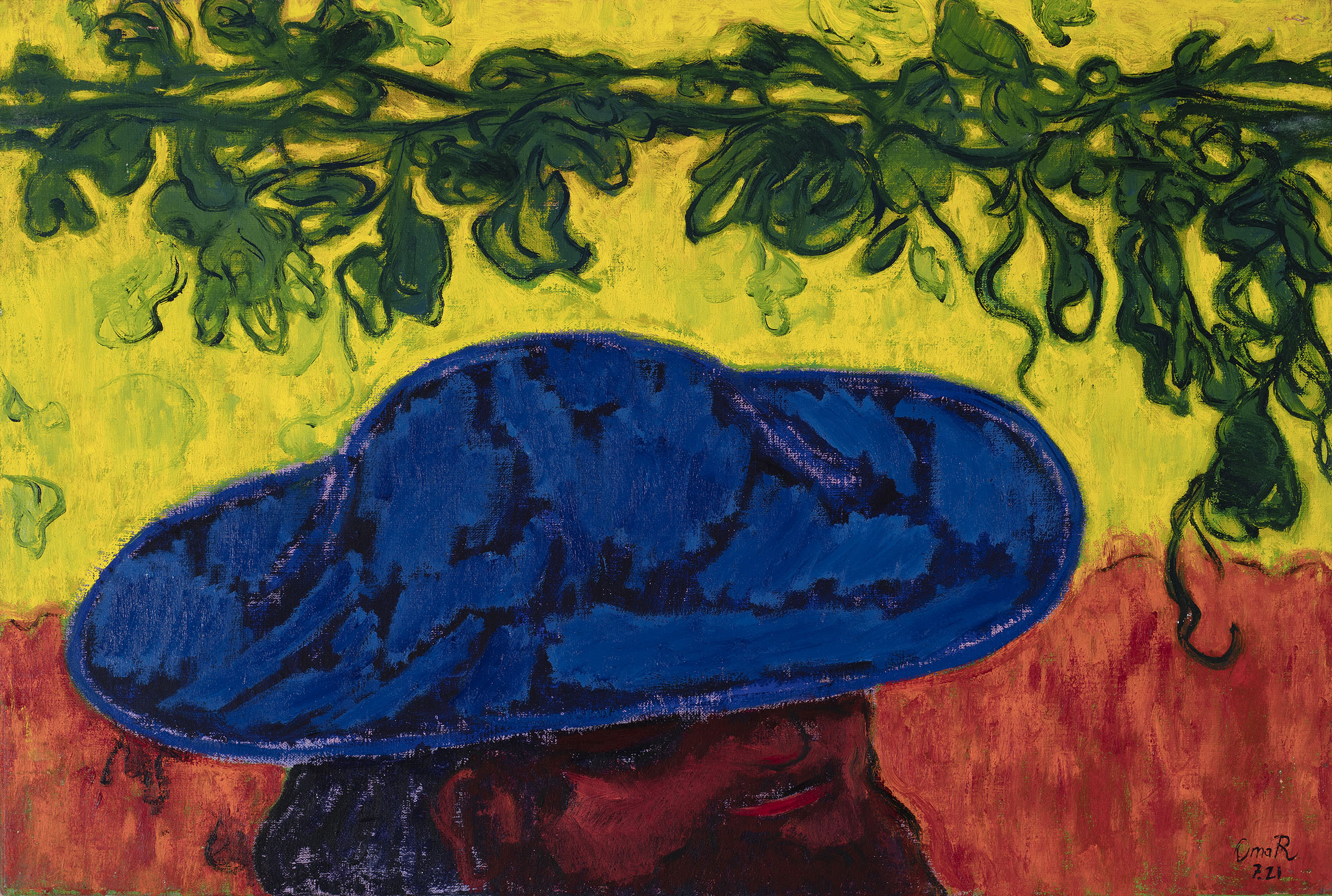 Omar El Lahib, peace maker, 2022, oil on canvas, 60 x 90 cm