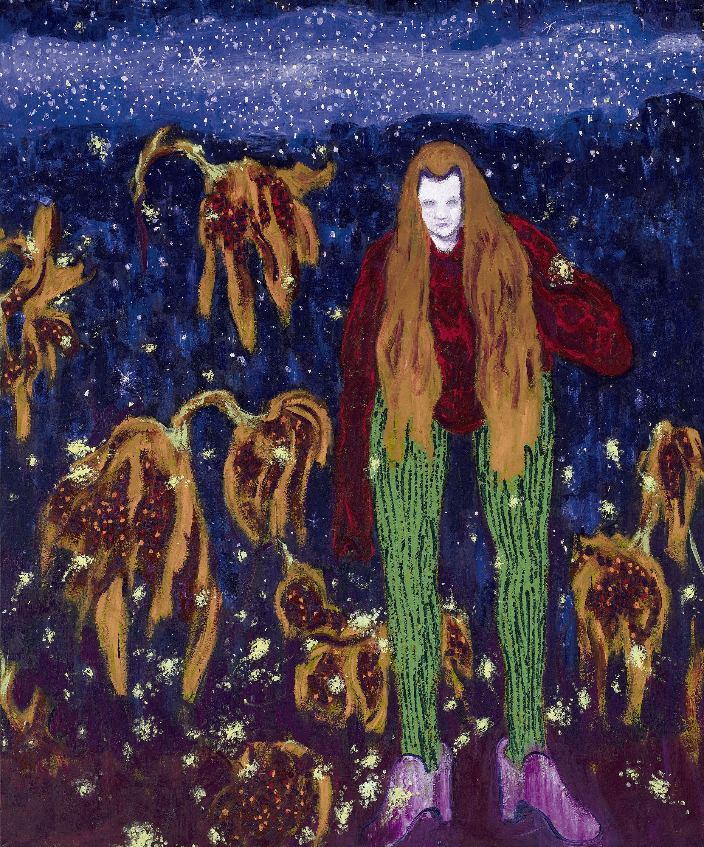 Omar El Lahib, weddings, 2022, oil on canvas, 190 x 160 cm