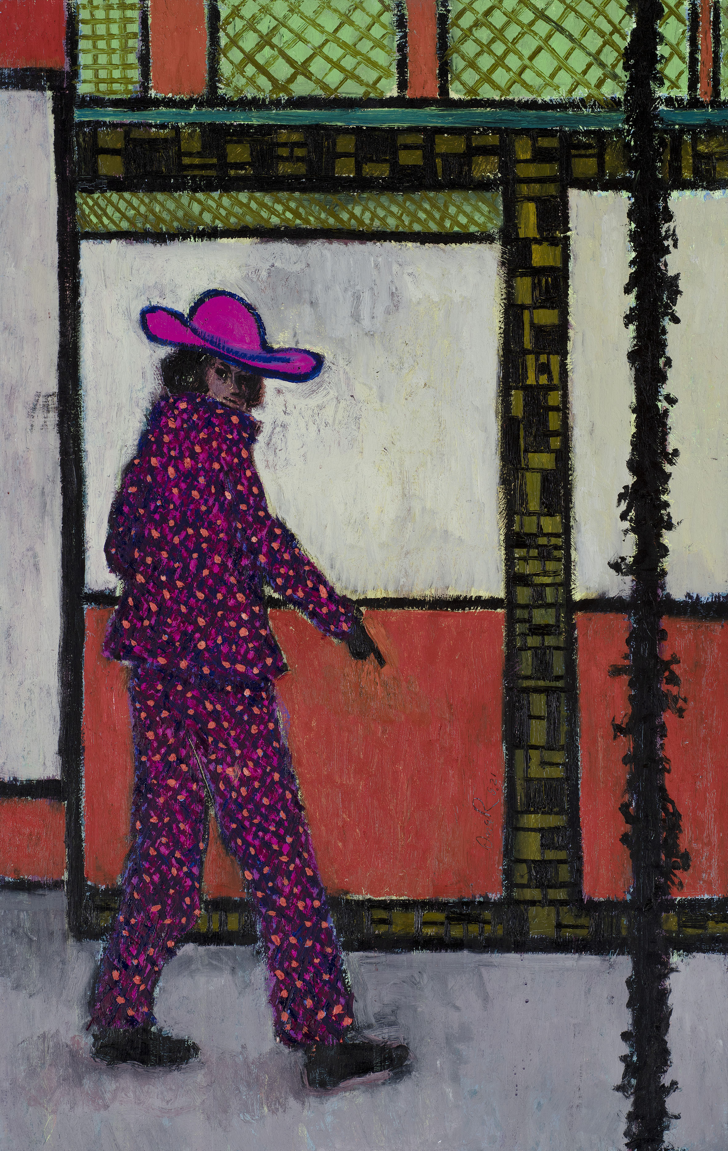 Omar El Lahib, dandy, 2022, oil on canvas, 71 x 45 cm