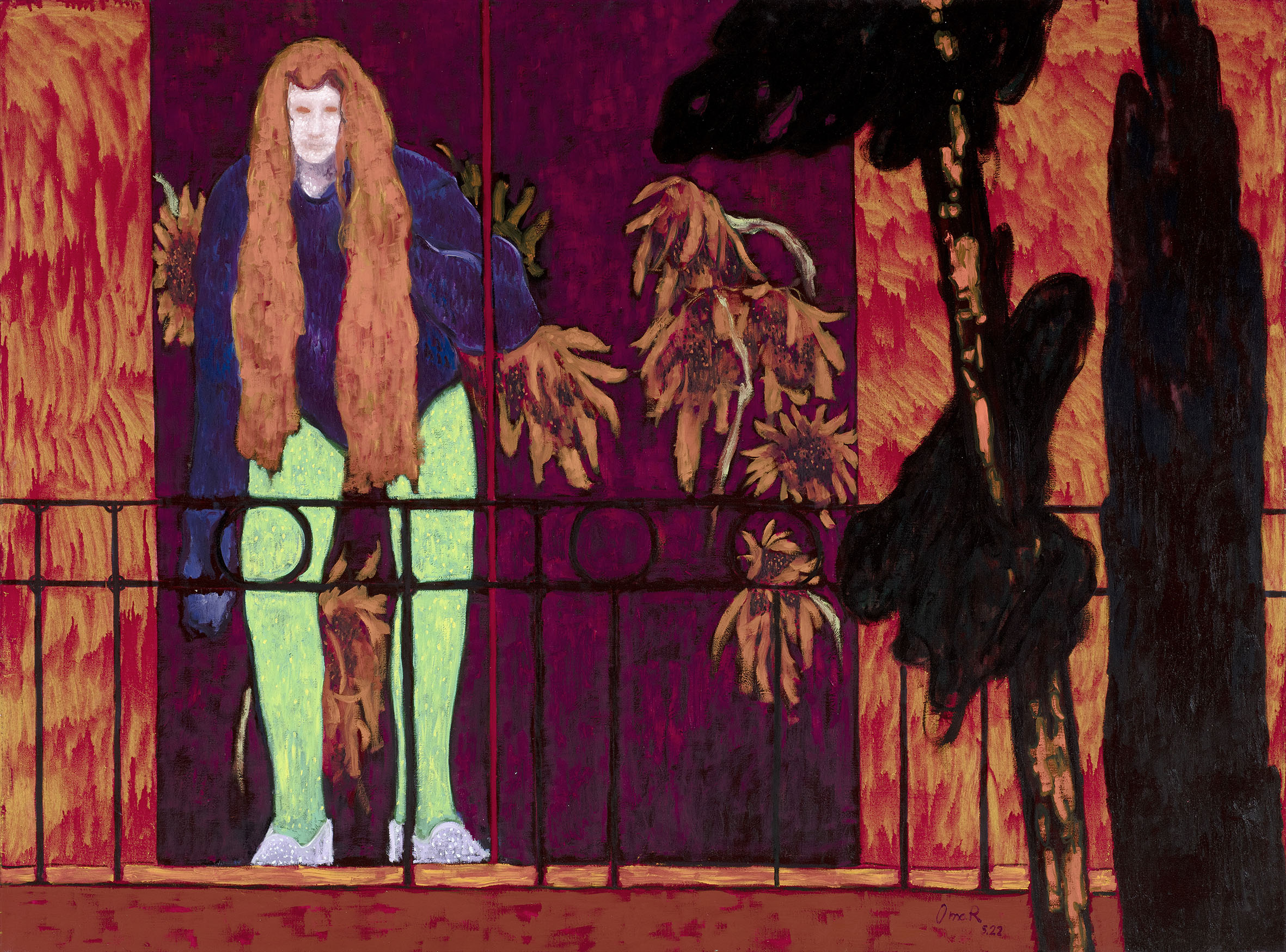 Omar El Lahib, Apocalyptic Expectation, 2022, oil on canvas, 150 x 200 cm