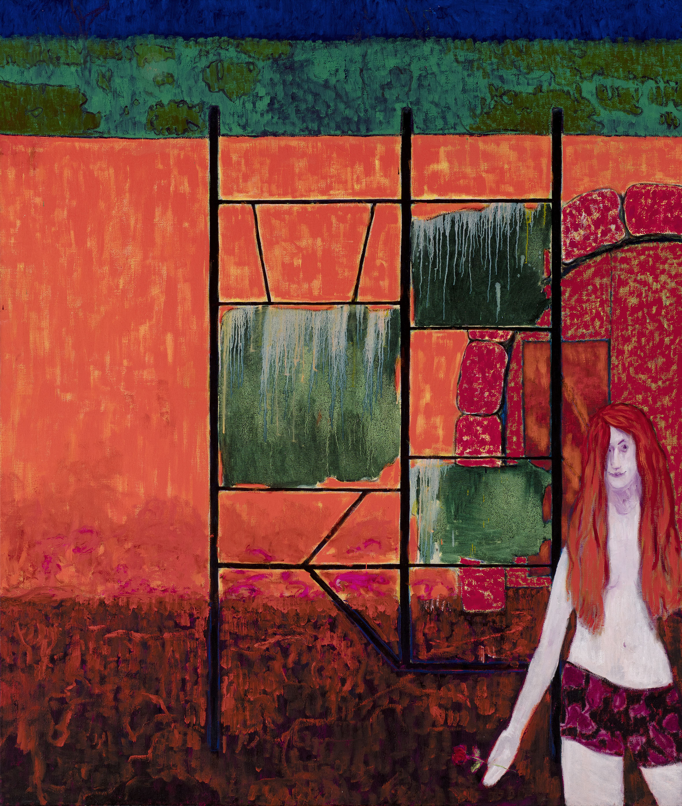 Omar El Lahib, Little Secrets, 2021-2022, oil on canvas, 200 x 170 cm