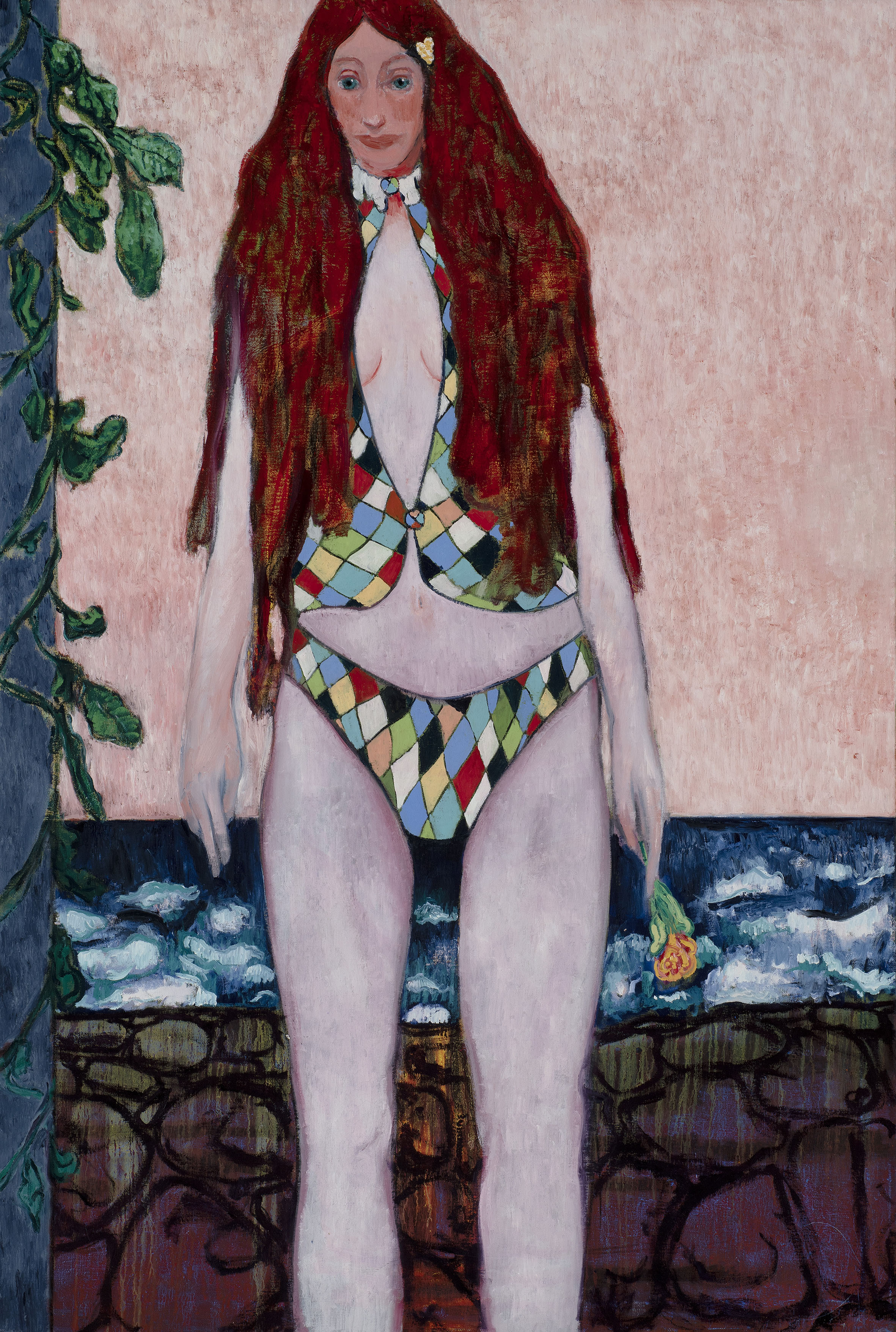 Omar El Lahib, shy skin, 2022, oil on canvas, 120 x 90 cm