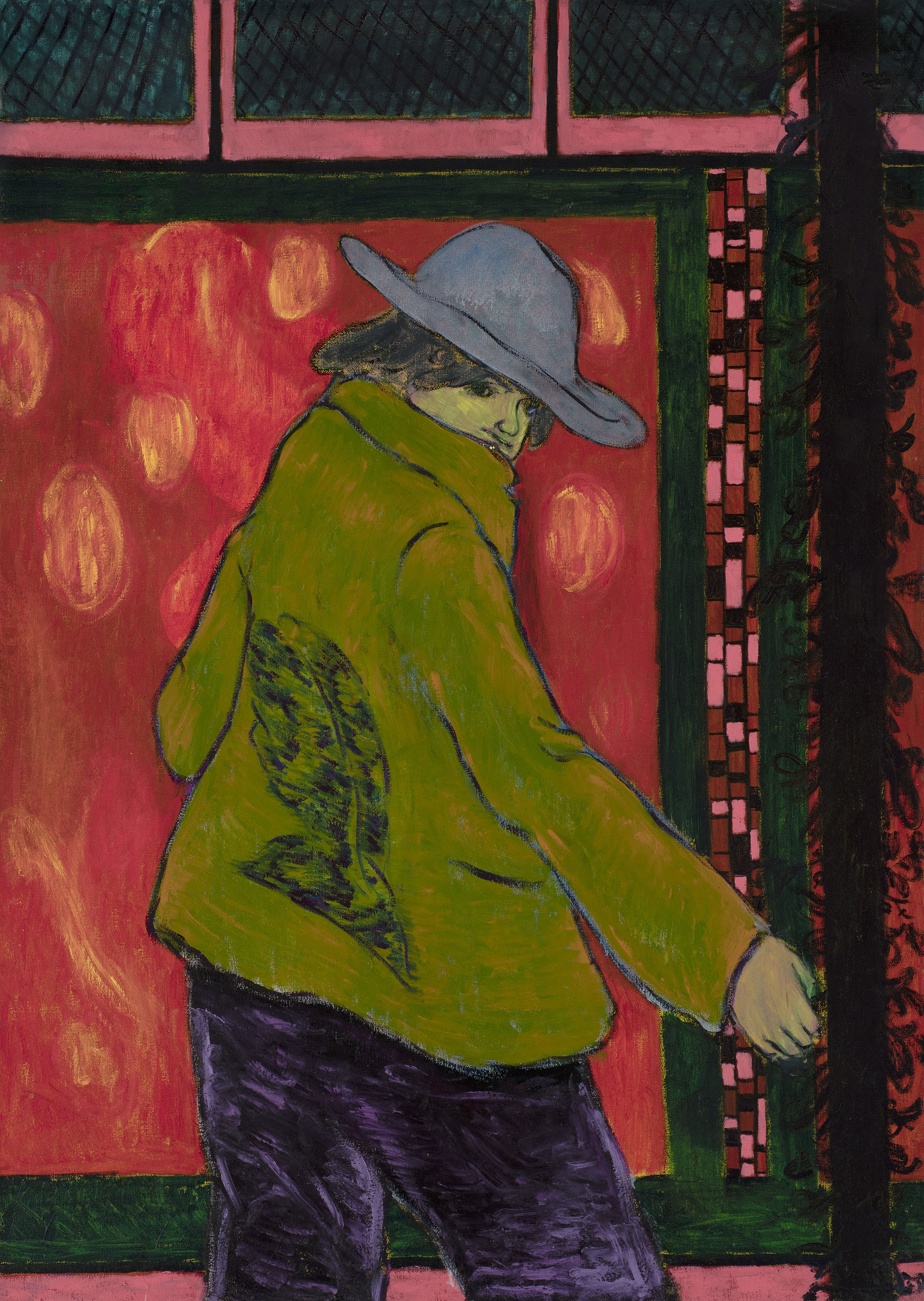 Omar El Lahib, fraudulent lights, 2022, oil on canvas, 140 x 100 cm