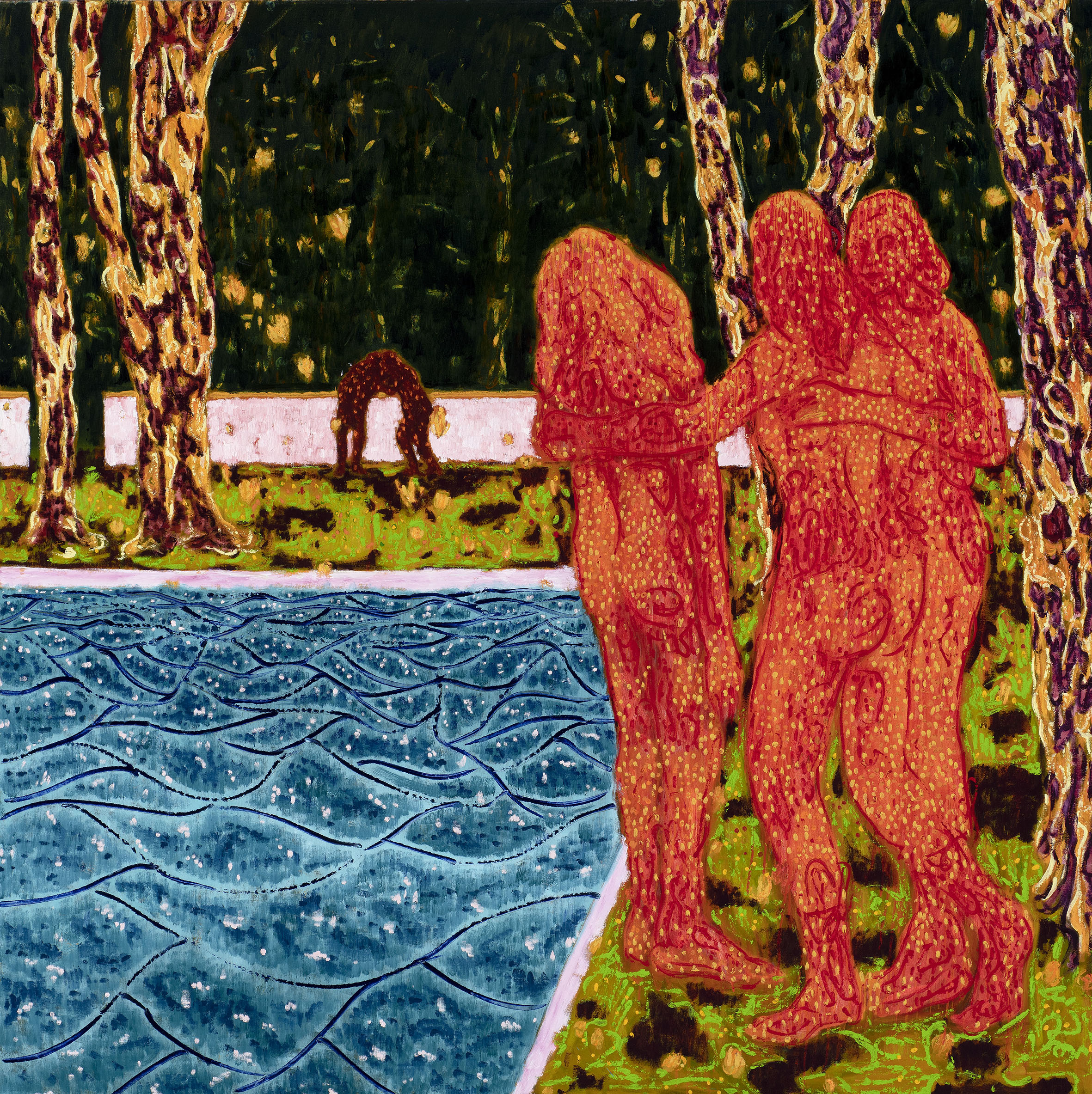 Omar El Lahib, the Challenge, 2022, oil on canvas, 200 x 200 cm