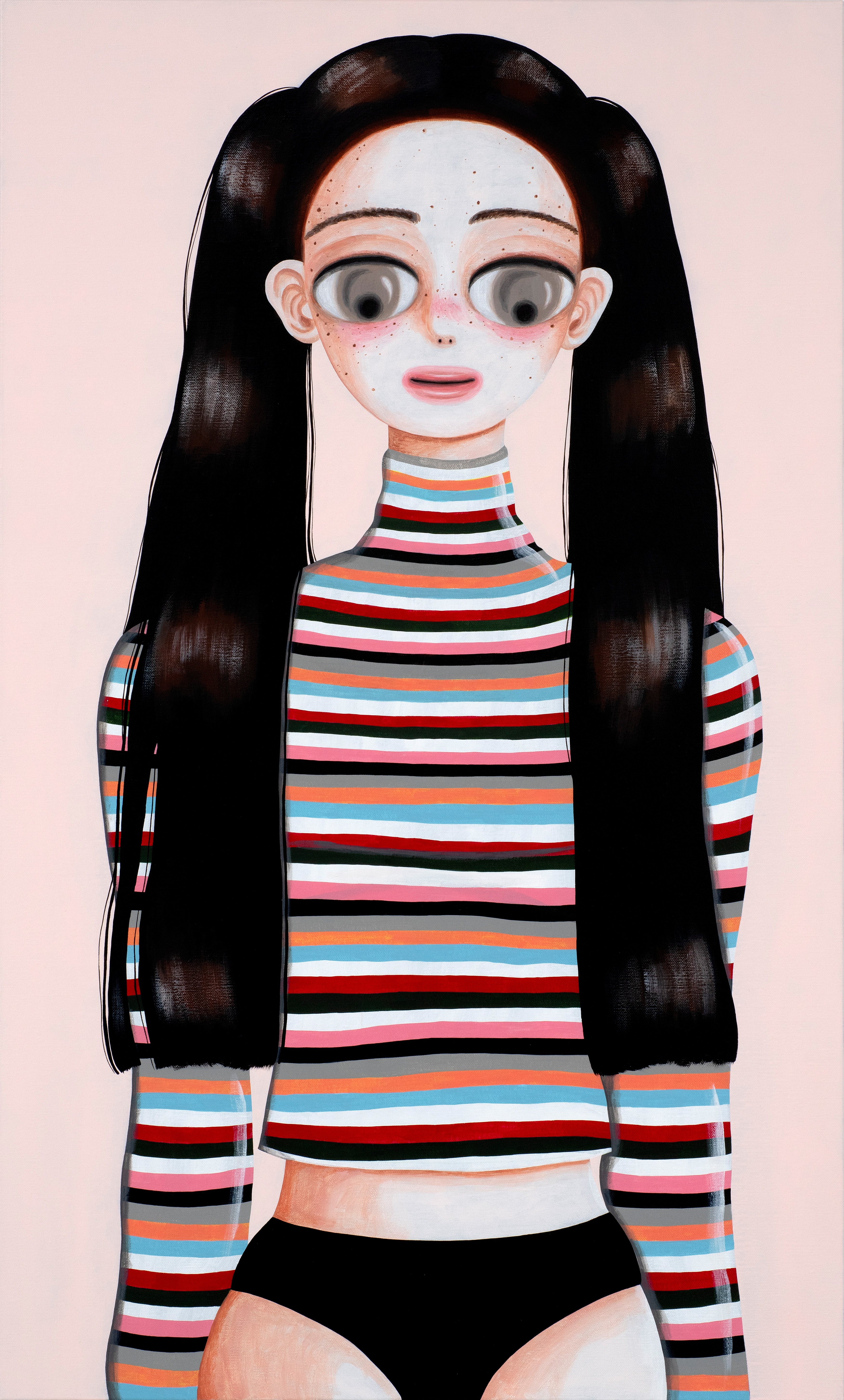 Sujin Lee, A Girl, 2019, acrylic paint on canvas.